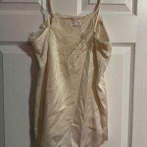 Creme CAMI NYC Tank Top Lace - Spaghetti Strap Top - Size Small LIKE NEW